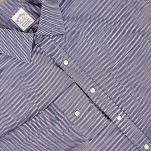 Brooks Brothers Dress Shirt Mens 17-34 Blue Regent Fit Non-Iron Stretch Supima